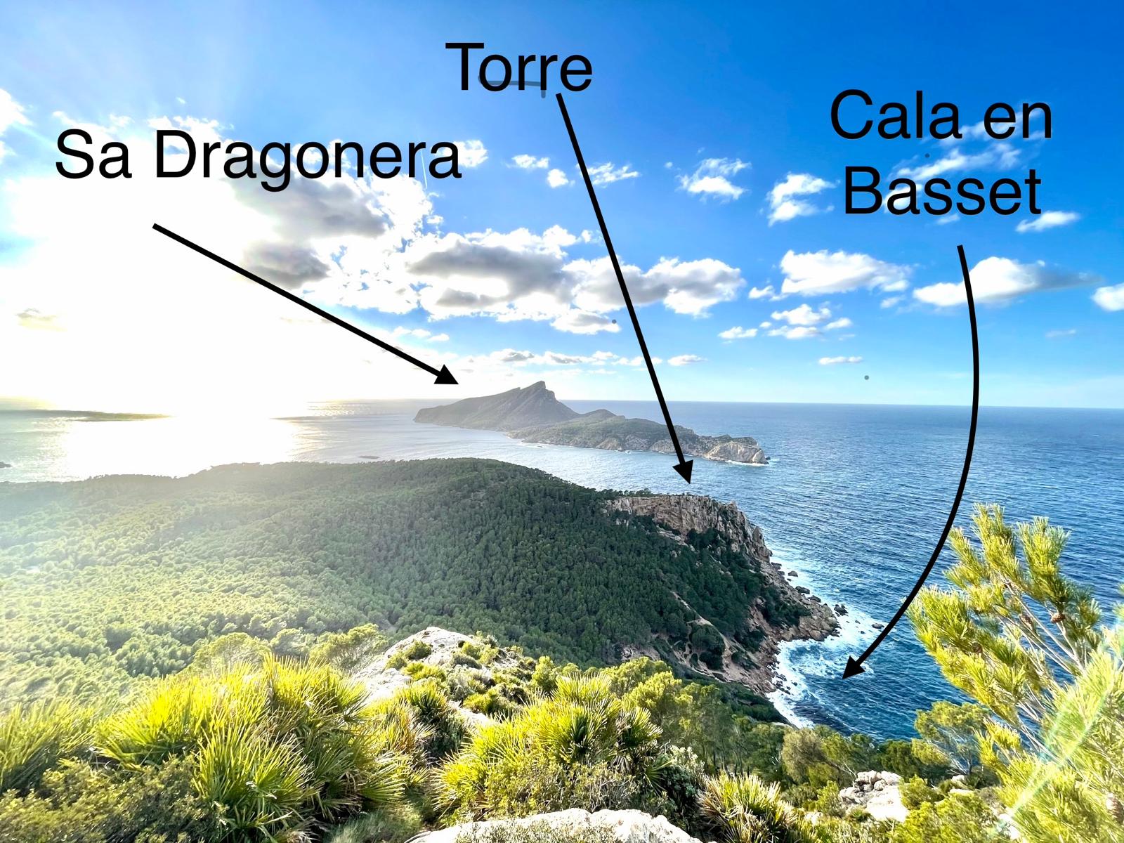 Blick von la Trapa Richtung Sa Dragonera