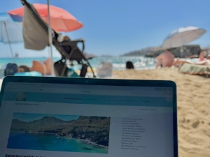 Homeoffice an der Platja de Cala Major