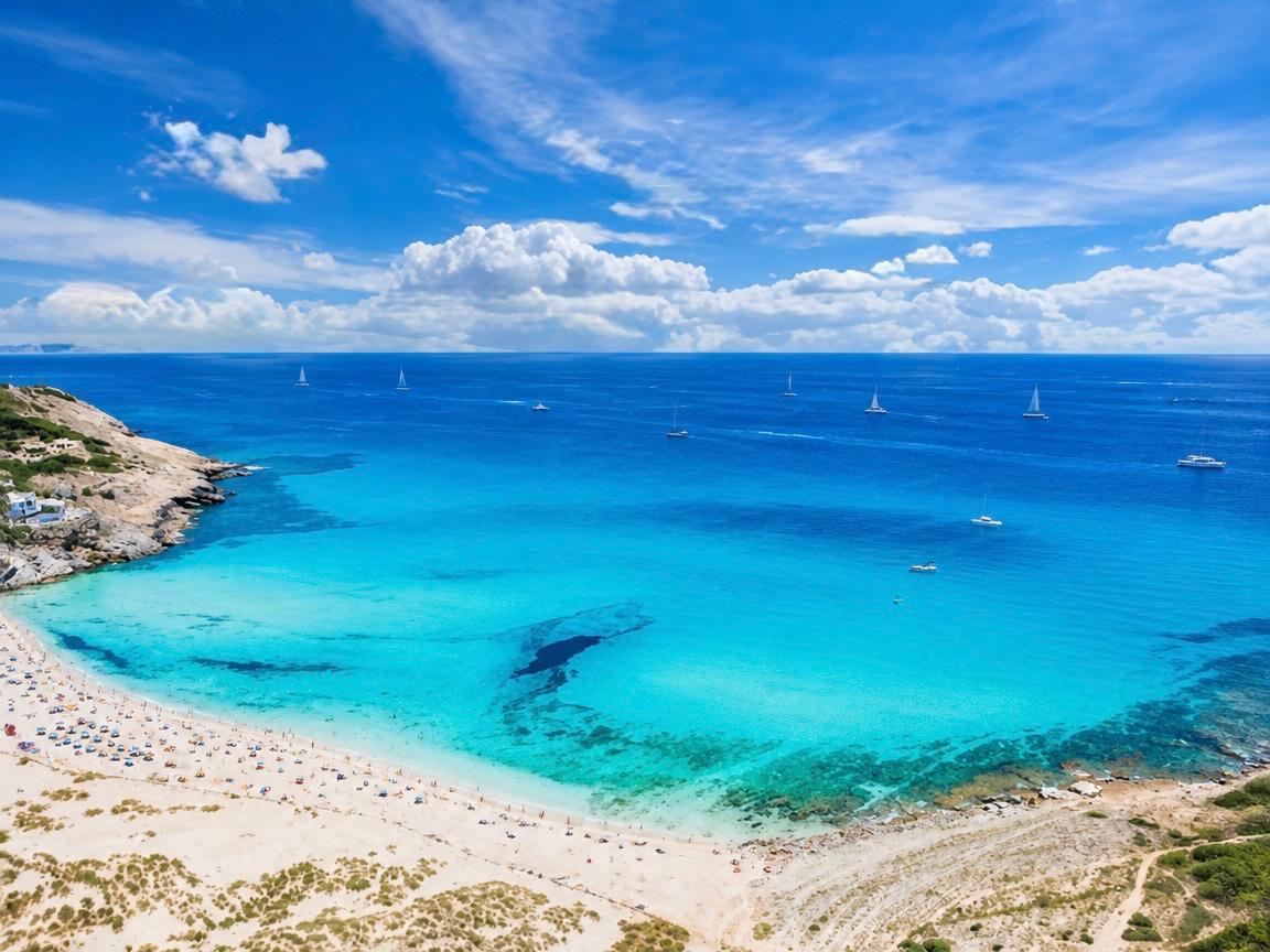 Luftbild Cala Mesquida im Herbst