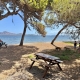 Platja de Cans. Picknickbereich am Strand von Port de Pollenca