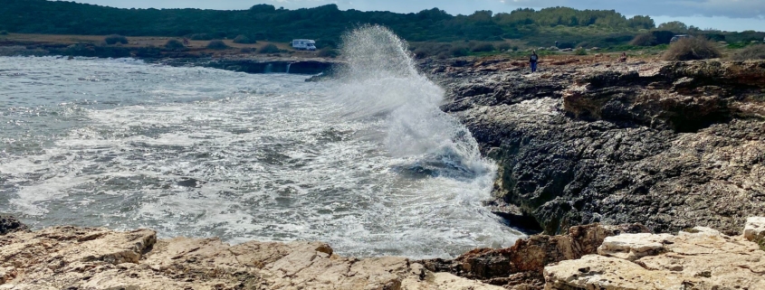 platja de s´Algar, Mallorca bei Sturm