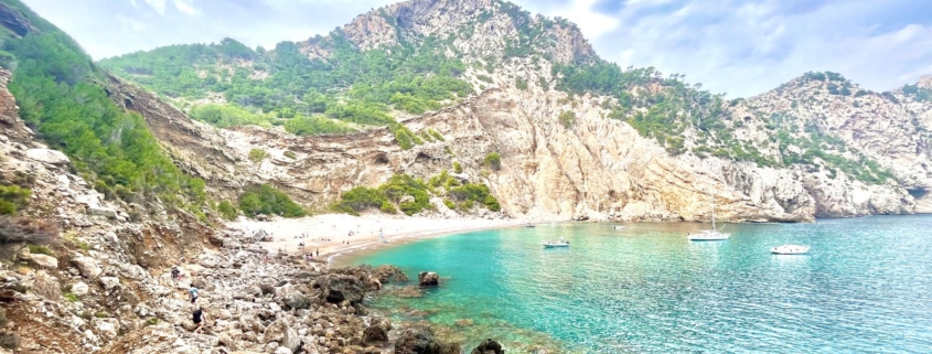 Blick auf die Platja Coll Baix von Osten