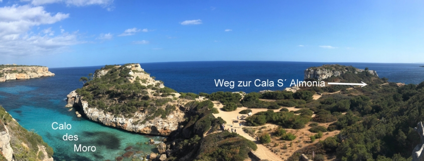 Übersicht Calo des Moro und Cala S Almonia, Mallorca